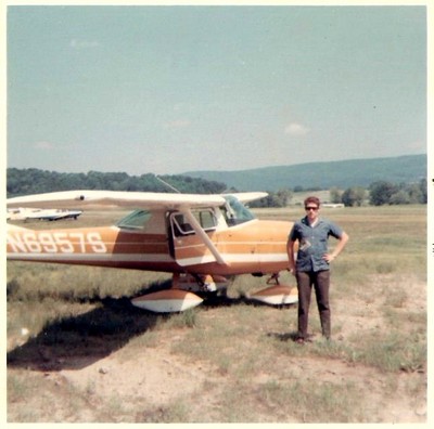 Glenn with his airplane at Stormville, 1968